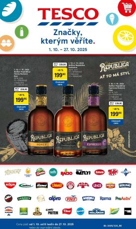 tesco - Leták Tesco - Značky, kterým věříte od 01.10. do 27.10.
