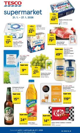 tesco - Aktuální leták Tesco supermarket od 21.01. do 27.01.