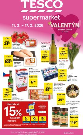 tesco - Tesco supermarket leták platný od středy 11.02.2026 do úterý 17.02.2026
