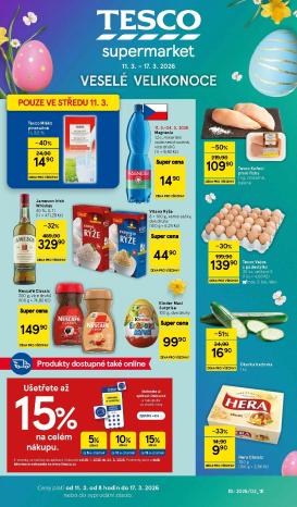 tesco - Tesco supermarket leták platný od středy 11.03.2026 do úterý 17.03.2026
