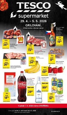 tesco - Budoucí Tesco supermarket leták platný od středy 29.04.2026 do úterý 05.05.2026