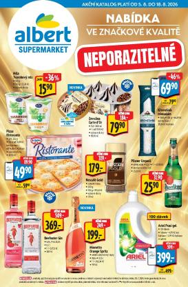 albert - Aktuální Albert Supermarket - Značky leták platný od středy 05.08.2026 do úterý 18.08.2026