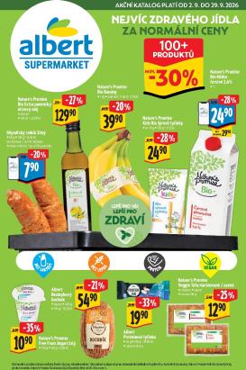 albert - Budoucí Albert Supermarket - Bio leták platný od středy 02.09.2026 do úterý 29.09.2026