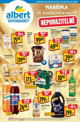 albert - Aktuální Albert Supermarket - Značky leták platný od středy 07.10.2026 do úterý 20.10.2026