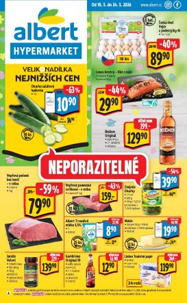albert - Albert Hypermarket leták platný od středy 18.03.2026 do úterý 24.03.2026