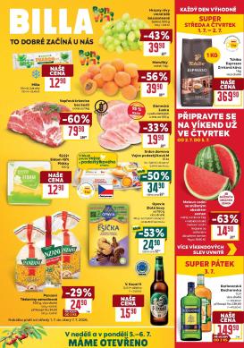 billa - Aktuální Billa - Malý leták leták platný od středy 01.07.2026 do úterý 07.07.2026