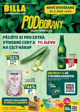 billa - Budoucí Billa - Podbořany leták platný od středy 30.09.2026 do úterý 06.10.2026