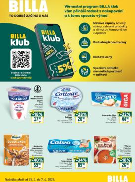 billa - Billa - Klub leták platný od středy 25.03.2026 do úterý 07.04.2026