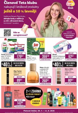teta-drogerie - Budoucí Teta drogerie - Klubová akce leták platný od čtvrtka 30.07.2026 do úterý 11.08.2026