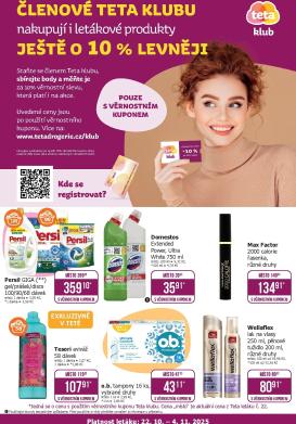 teta-drogerie - Aktuální leták Teta drogerie - Klub od 22.10. do 04.11.