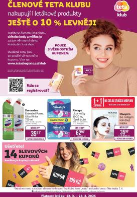 teta-drogerie - Teta drogerie - Klubová akce leták platný od čtvrtka 12.03.2026 do úterý 24.03.2026