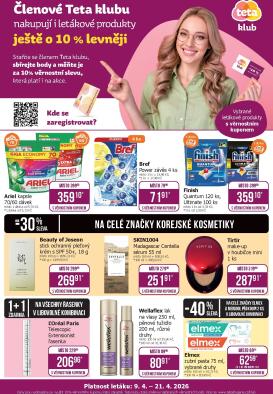 teta-drogerie - Budoucí Teta drogerie - Klub leták platný od čtvrtka 09.04.2026 do úterý 21.04.2026