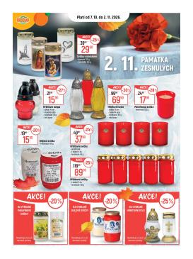 globus - Globus - Památka zesnulých leták na příští týden od středy 07.10.2026 do pondělí 02.11.2026