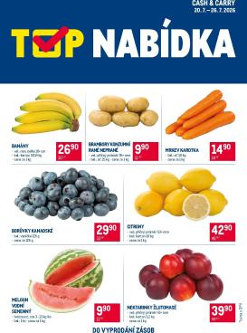 makro - Aktuální Makro - TOP ovoce a zelenina leták platný od pondělí 20.07.2026 do neděle 26.07.2026