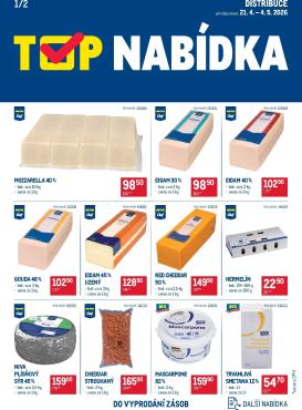 makro - Aktuální Makro - TOP mléčné výrobky - Distribuce leták platný od úterý 21.04.2026 do pondělí 04.05.2026