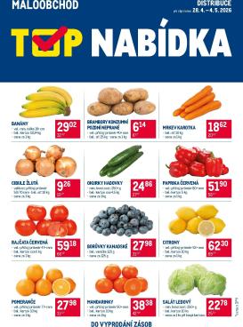 makro - Aktuální Makro - TOP ovoce a zelenina - Distribuce leták platný od úterý 28.04.2026 do pondělí 04.05.2026