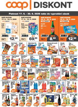 coop - Aktuální Coop - Diskont leták platný od středy 17.06.2026 do úterý 30.06.2026