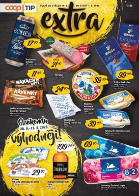 coop - Aktuální Coop - TIP Extra leták platný od středy 19.08.2026 do úterý 01.09.2026