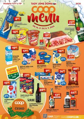 coop - Aktuální Coop Tuty-Tip Menu leták platný od středy 26.08.2026 do úterý 08.09.2026