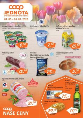 coop - Aktuální COOP Jednota leták platný od pondělí 04.05.2026 do neděle 24.05.2026