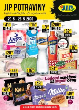 jip - JIP - České Budějovice, Most, Svoboda nad Úpou, Náchod, Sušice leták na příští týden od středy 20.05.2026 do úterý 26.05.2026