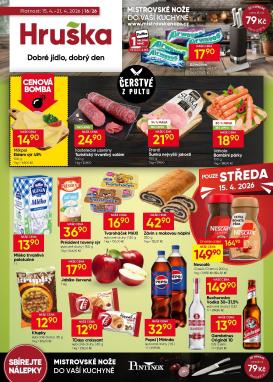 hruska - Aktuální Hruška leták platný od středy 15.04.2026 do úterý 21.04.2026