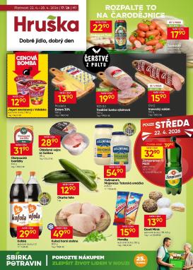 hruska - Aktuální Hruška leták platný od středy 22.04.2026 do úterý 28.04.2026