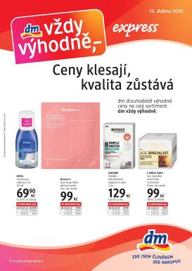 dm-drogerie - Aktuální dm drogerie - express leták platný od čtvrtka 16.04.2026 do středy 29.04.2026