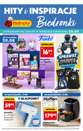 biedronka - Biedronka - Hity i inspiracje leták na příští týden od čtvrtka 20.08.2026 do středy 02.09.2026