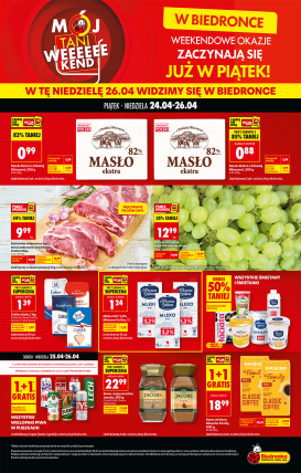 biedronka - Aktuální Biedronka - Tani weekend leták platný od pátku 24.04.2026 do neděle 26.04.2026