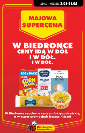 biedronka - Aktuální Biedronka - Majowa supercena leták platný od soboty 02.05.2026 do neděle 31.05.2026