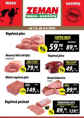 prodejny-zeman - Prodejny Zeman leták na příští týden od pondělí 01.06.2026 do soboty 06.06.2026