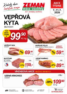 prodejny-zeman - Prodejny Zeman leták na příští týden od úterý 07.07.2026 do soboty 11.07.2026