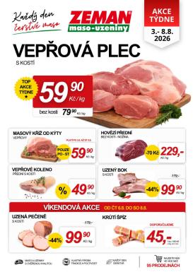 prodejny-zeman - Prodejny Zeman leták na příští týden od pondělí 03.08.2026 do soboty 08.08.2026