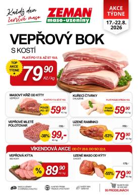 prodejny-zeman - Prodejny Zeman leták na příští týden od pondělí 17.08.2026 do soboty 22.08.2026