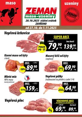 prodejny-zeman - Aktuální leták Prodejny Zeman od 27.10. do 01.11.