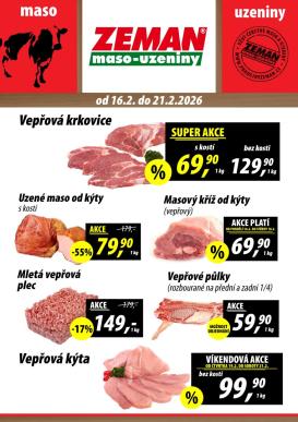 prodejny-zeman - Prodejny Zeman leták platný od pondělí 16.02.2026 do soboty 21.02.2026
