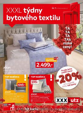 xxxlutz - Aktuální XXXLutz - Týdny bytového textilu leták platný od pondělí 13.07.2026 do neděle 09.08.2026