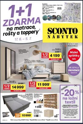 sconto-nabytek - Aktuální SCONTO Nábytek leták platný od středy 17.06.2026 do neděle 05.07.2026