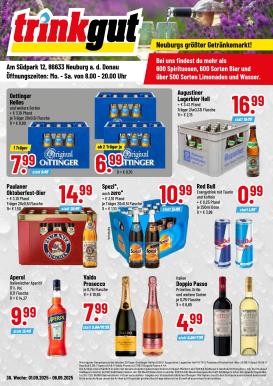 trinkgut - Trinkgut - Neuburg-Prospekt gültig vom 01.09. bis 06.09.