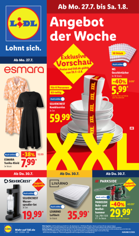 lidl - Lidl Prospekt nächste Woche – von Montag 27.07.2026 bis Samstag 01.08.2026