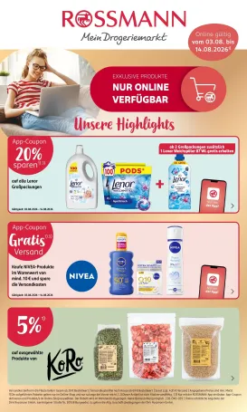 rossmann - ROSSMANN - Highlights Prospekt – von Montag 03.08.2026 bis Freitag 14.08.2026