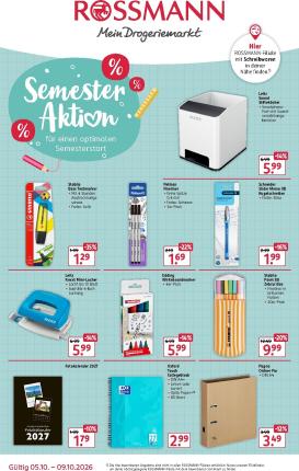 rossmann - ROSSMANN - Semester Angebote Prospekt nächste Woche – von Montag 05.10.2026 bis Freitag 09.10.2026
