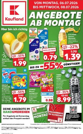 kaufland - Kaufland - Angebote ab Montag Prospekt nächste Woche – von Montag 06.07.2026 bis Mittwoch 08.07.2026