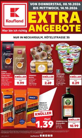 kaufland - Kaufland - Neckarsulm Prospekt nächste Woche – von Donnerstag 08.10.2026 bis Mittwoch 14.10.2026