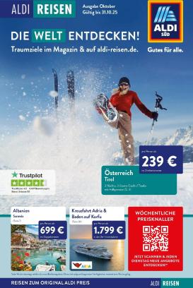 aldi - ALDI SÜD - Reisemagazin-Prospekt gültig vom 01.10. bis 31.10.