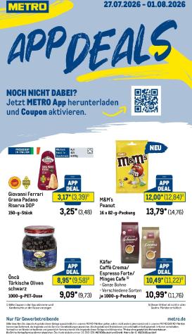 metro - Metro - App Deals Prospekt nächste Woche – von Montag 27.07.2026 bis Samstag 01.08.2026
