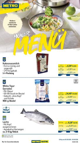 metro - Metro - Monats-Menü Prospekt – von Samstag 01.08.2026 bis Montag 31.08.2026