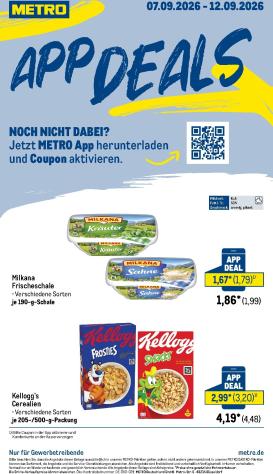 metro - Metro - App Deals Prospekt nächste Woche – von Montag 07.09.2026 bis Samstag 12.09.2026