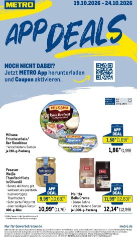metro - Metro - App Deals Prospekt nächste Woche – von Montag 19.10.2026 bis Samstag 24.10.2026